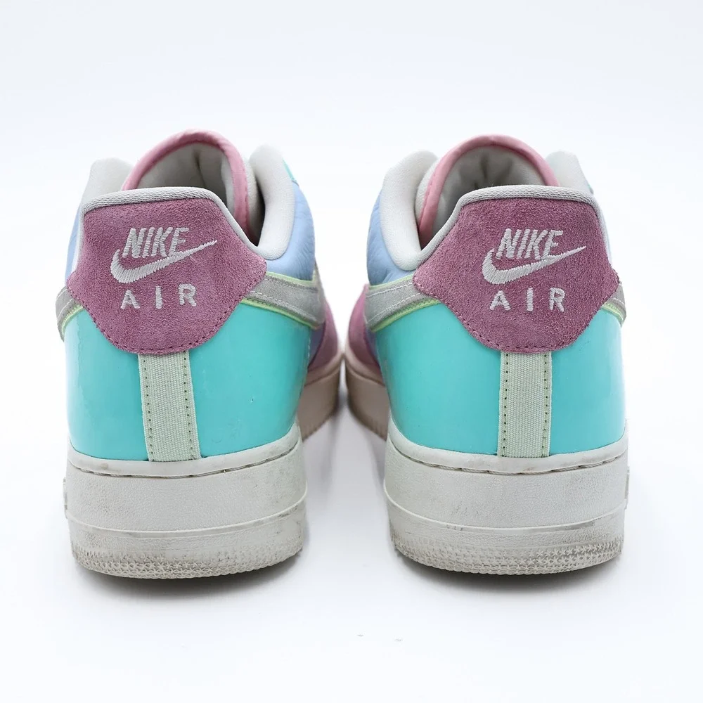 NIKE Men's US 11 Easter Spring Patchwork Air Force 1 07 QS Low Sneakers